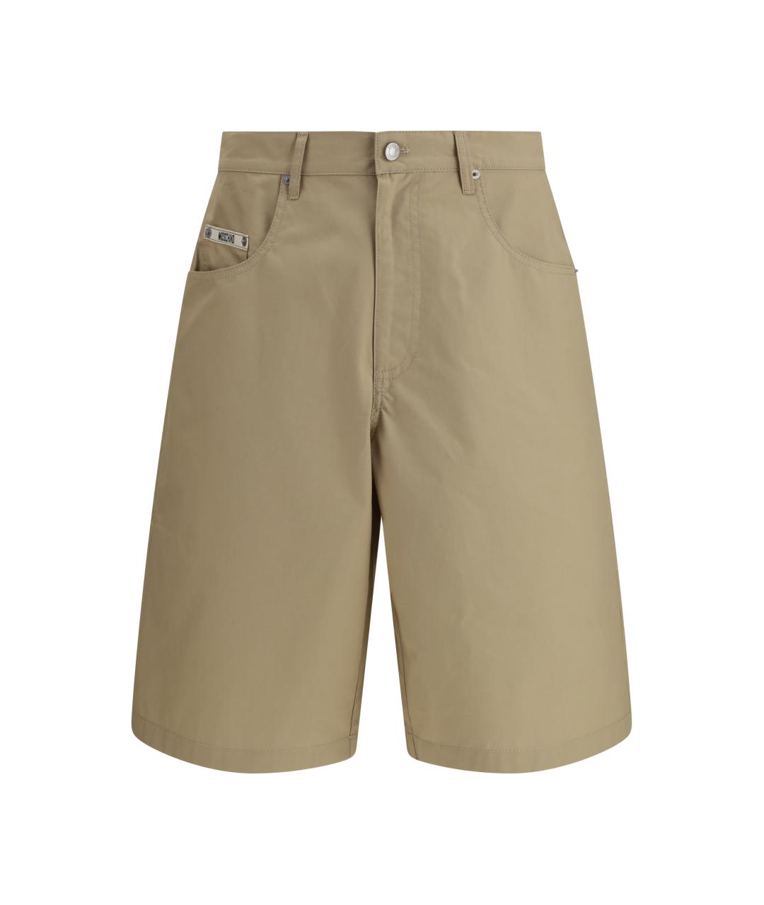 MOSCHINO Бежевые хлопковые шорты, фото 1