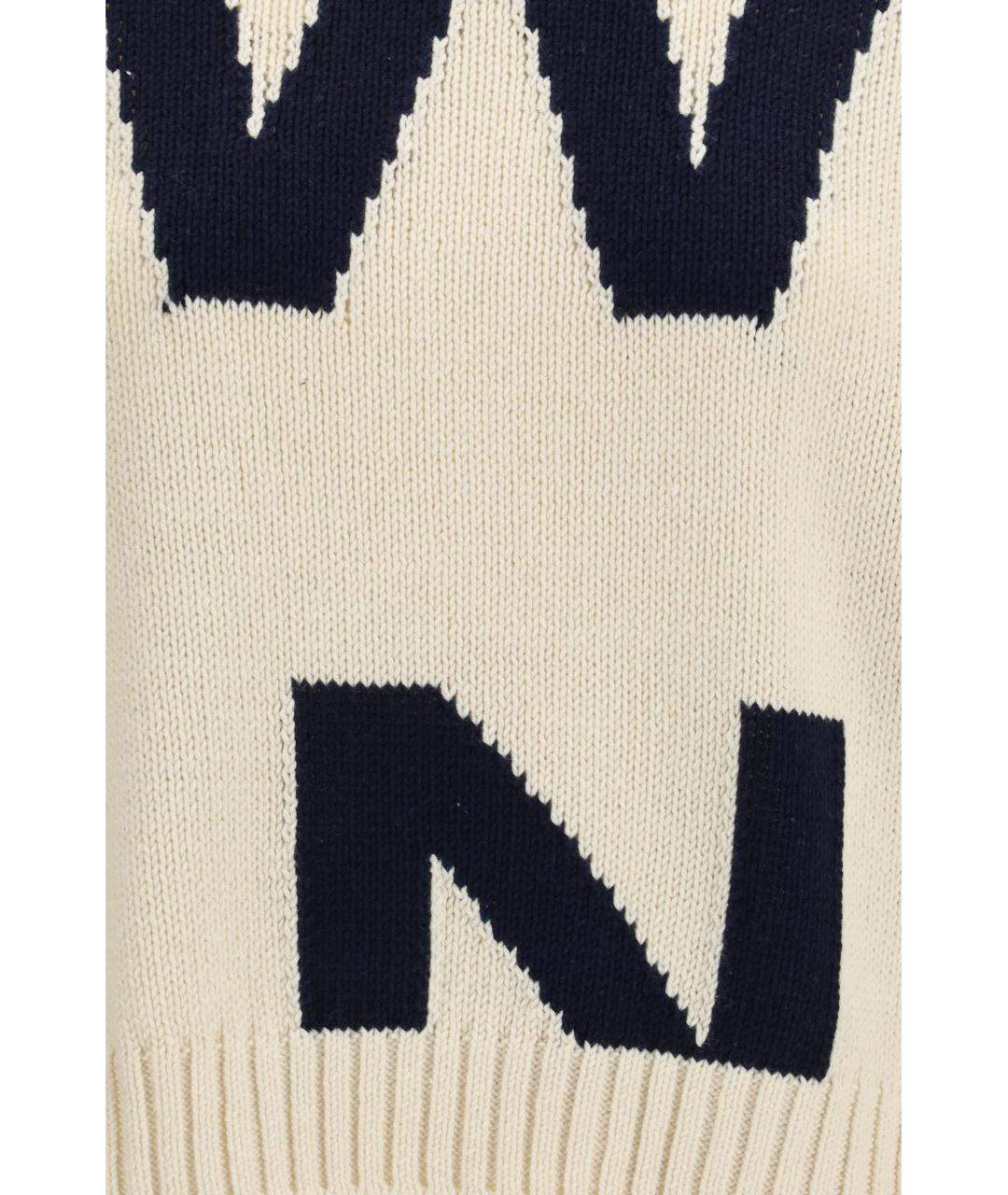 WEEKEND MAX MARA Бежевый хлопковый джемпер / свитер, фото 3