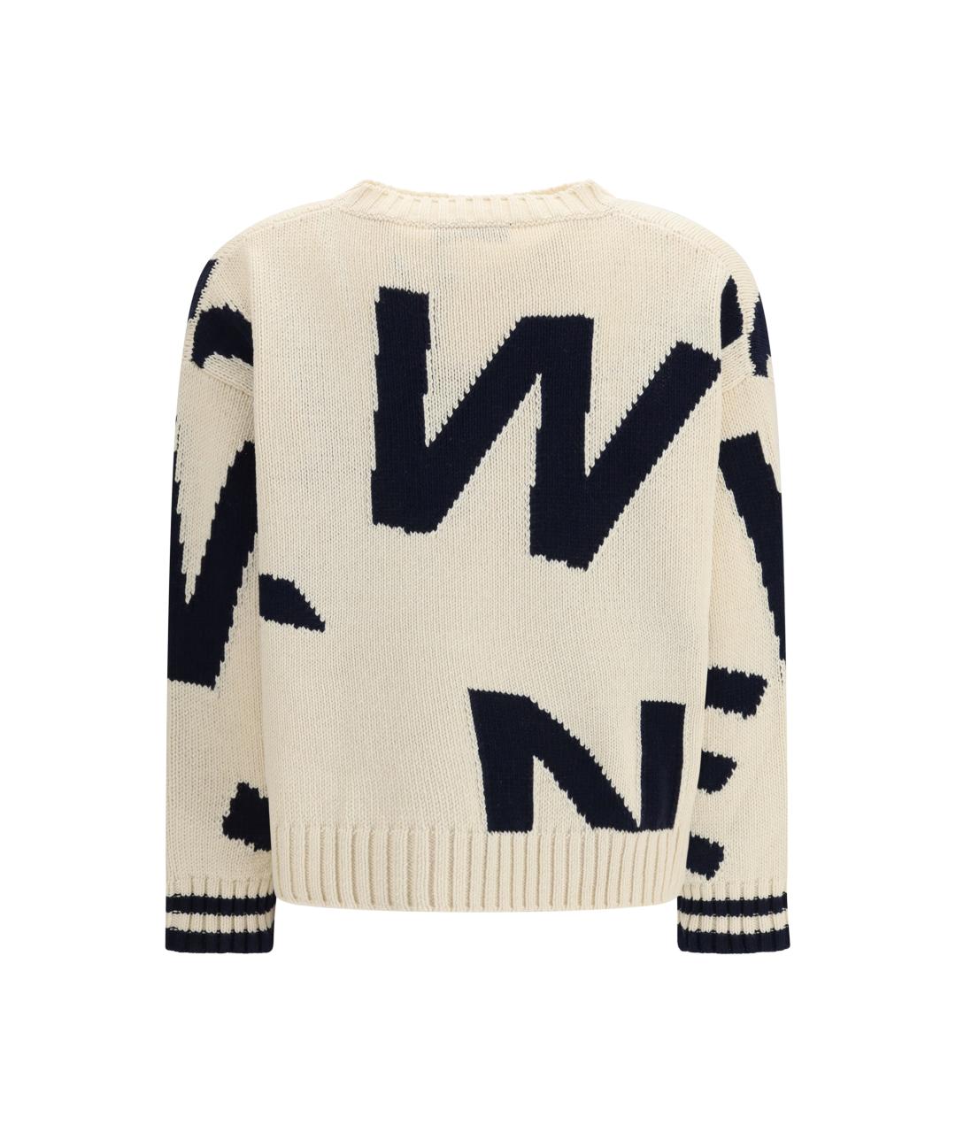 WEEKEND MAX MARA Бежевый хлопковый джемпер / свитер, фото 2