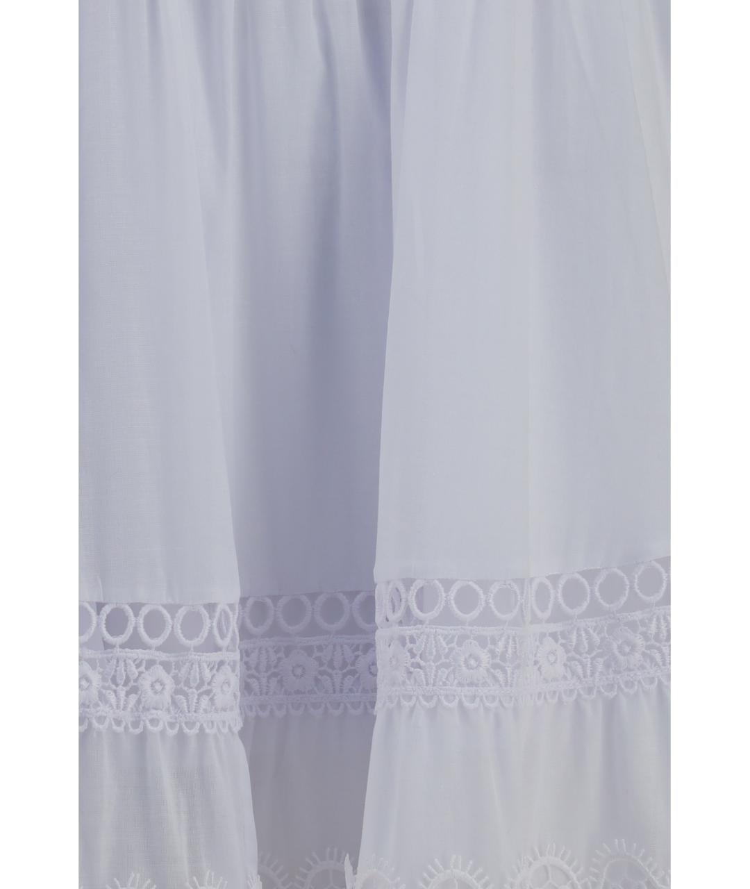 CHARO RUIZ Белое хлопковое повседневное платье, фото 3