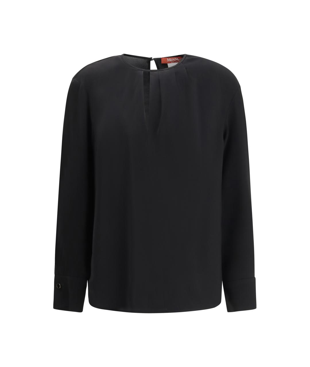 MAX MARA STUDIO Черная ацетатная рубашка, фото 1