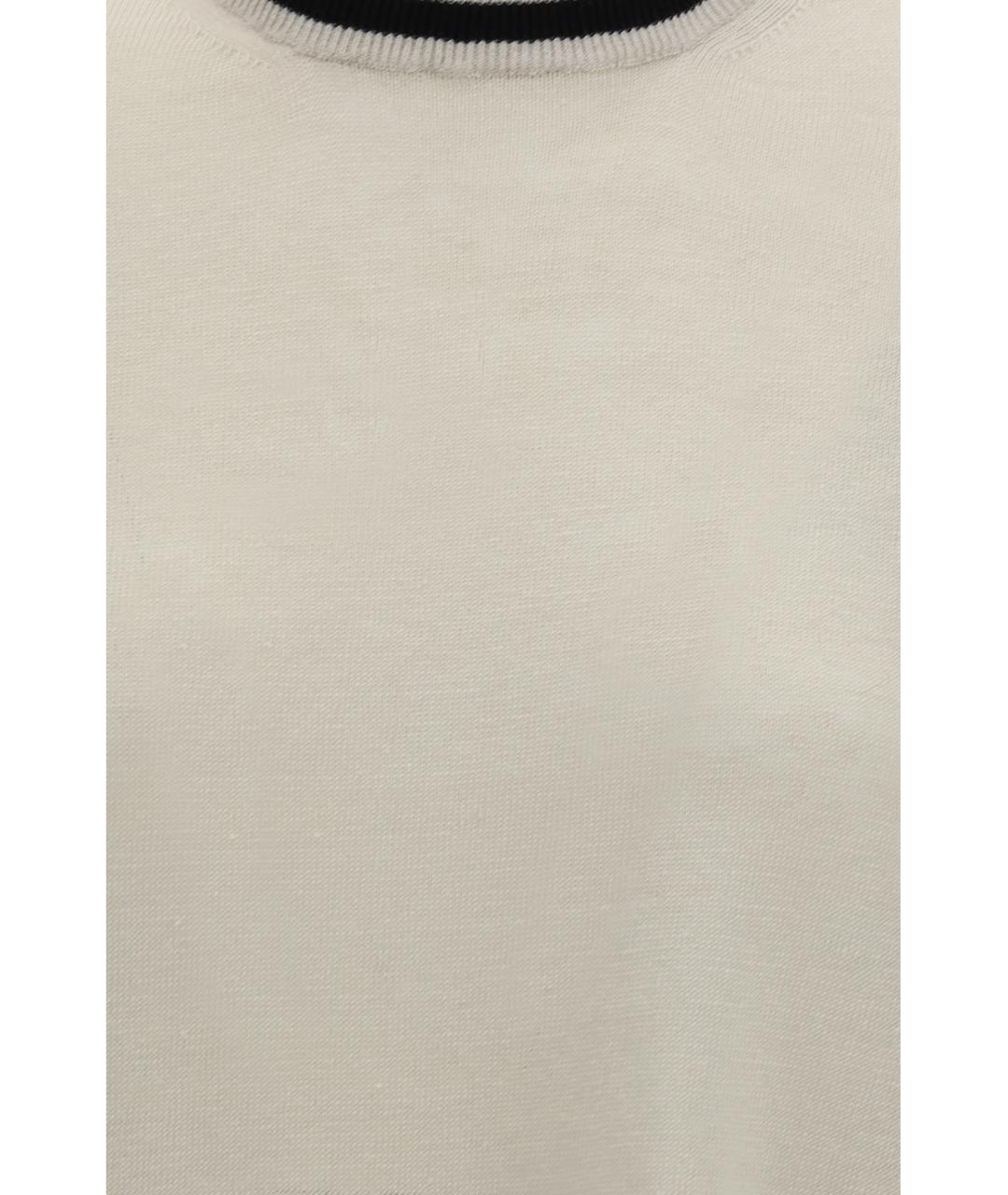 'S MAX MARA Бежевая льняная футболка, фото 3