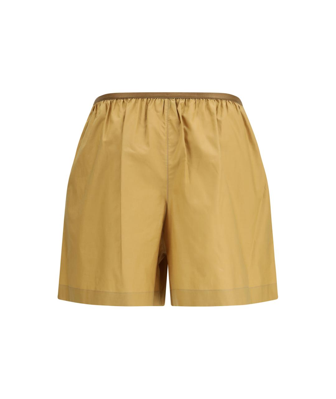 LEMAIRE Горчичные хлопковые шорты, фото 2