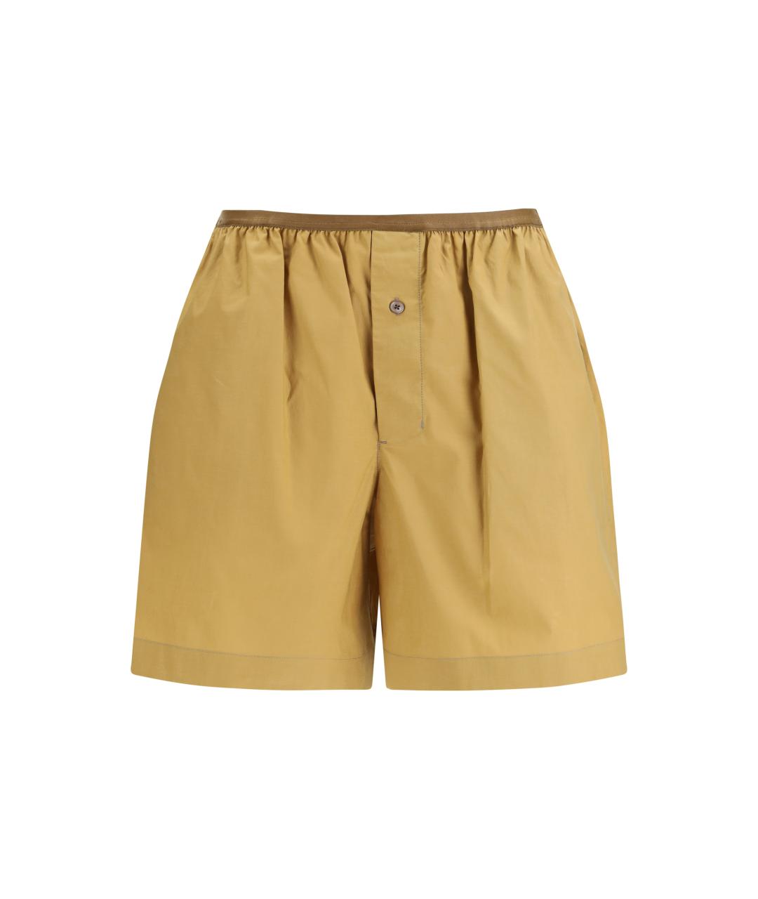 LEMAIRE Горчичные хлопковые шорты, фото 1