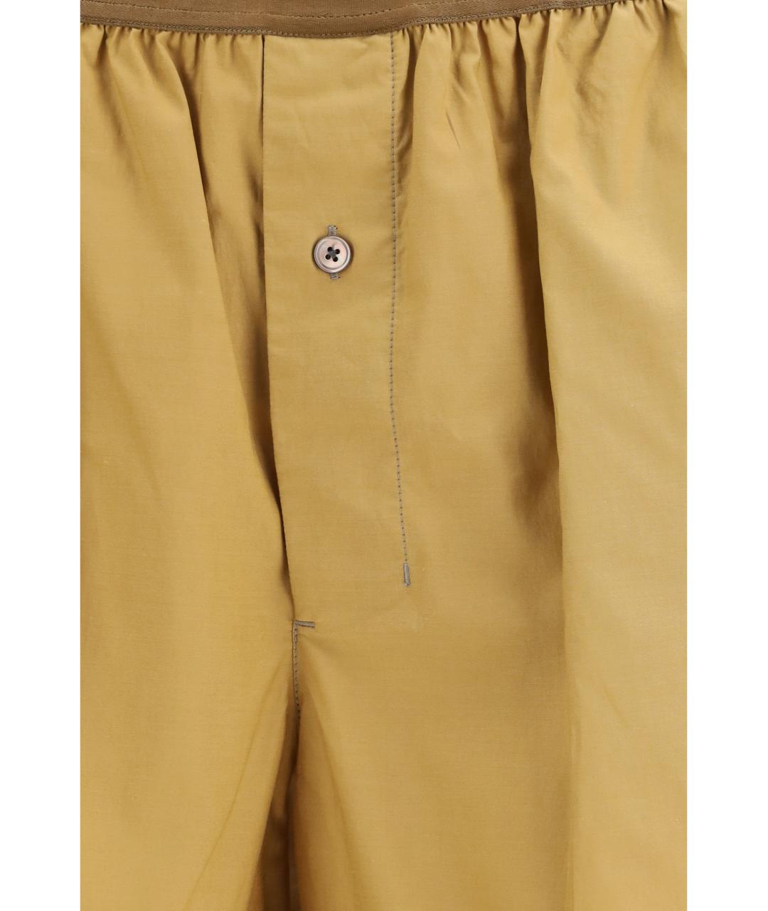 LEMAIRE Горчичные хлопковые шорты, фото 3
