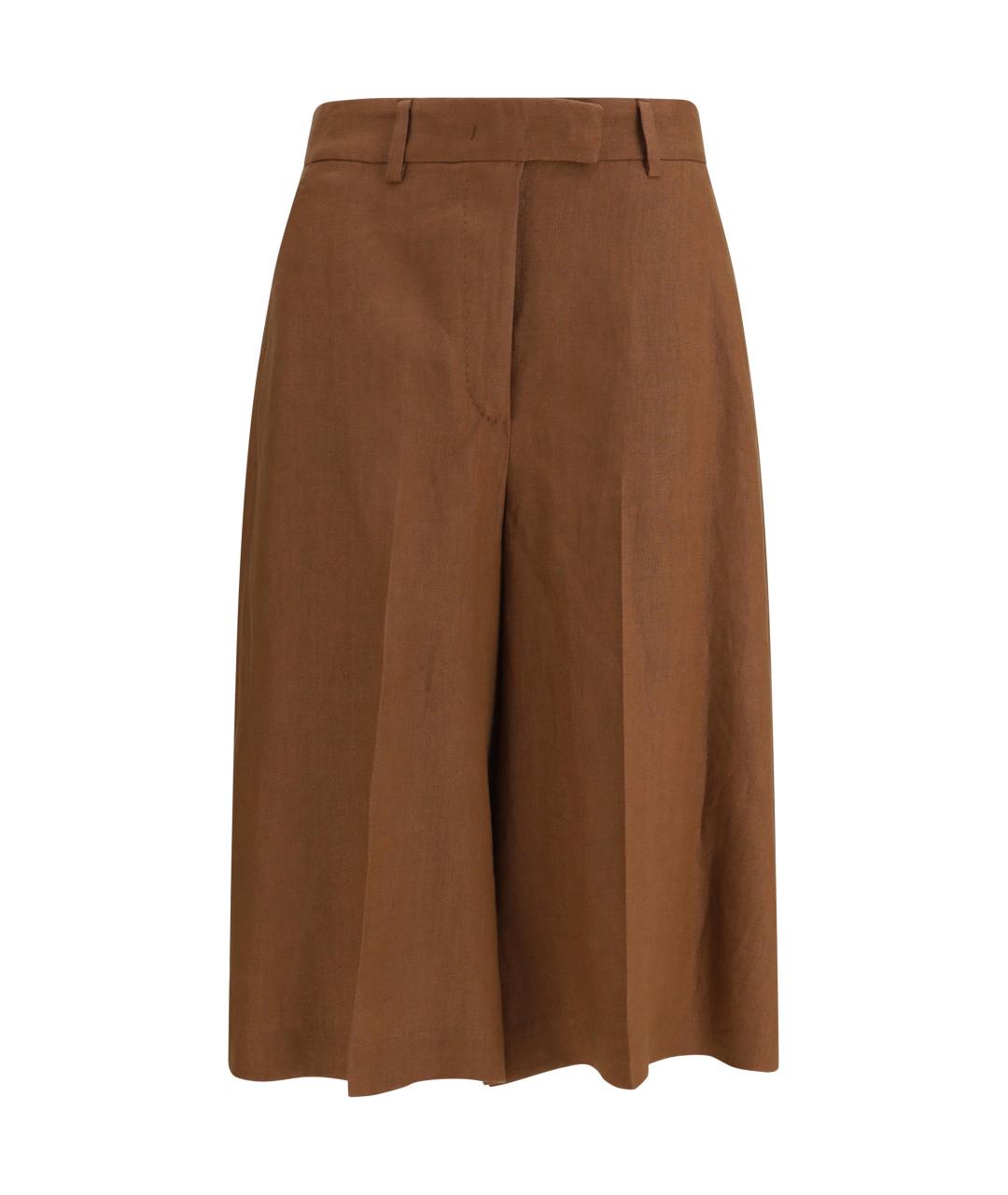 LARDINI Коричневые вискозные шорты, фото 1