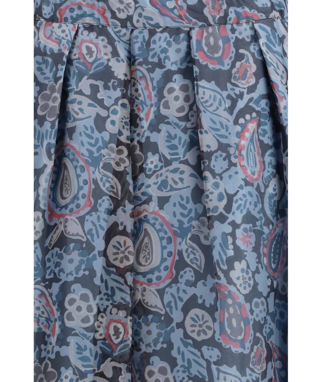 WEEKEND MAX MARA Мульти шелковая юбка миди, фото 3