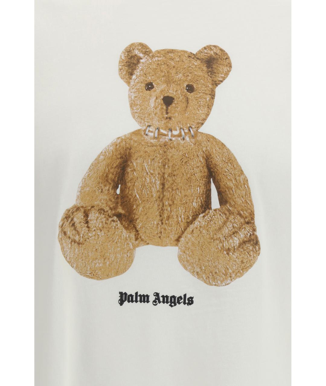 PALM ANGELS Белая хлопковая футболка, фото 3