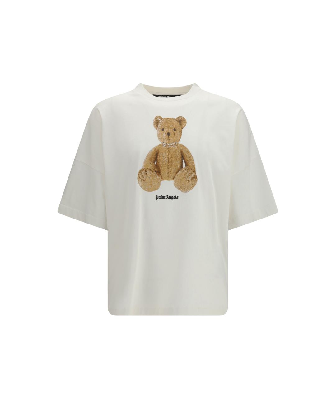 PALM ANGELS Белая хлопковая футболка, фото 4