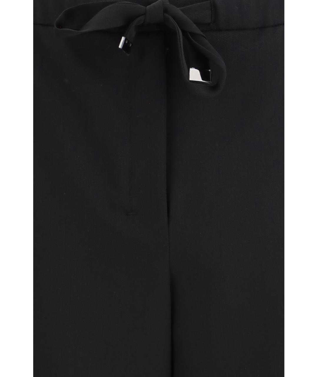 'S MAX MARA Черные шерстяные прямые брюки, фото 3