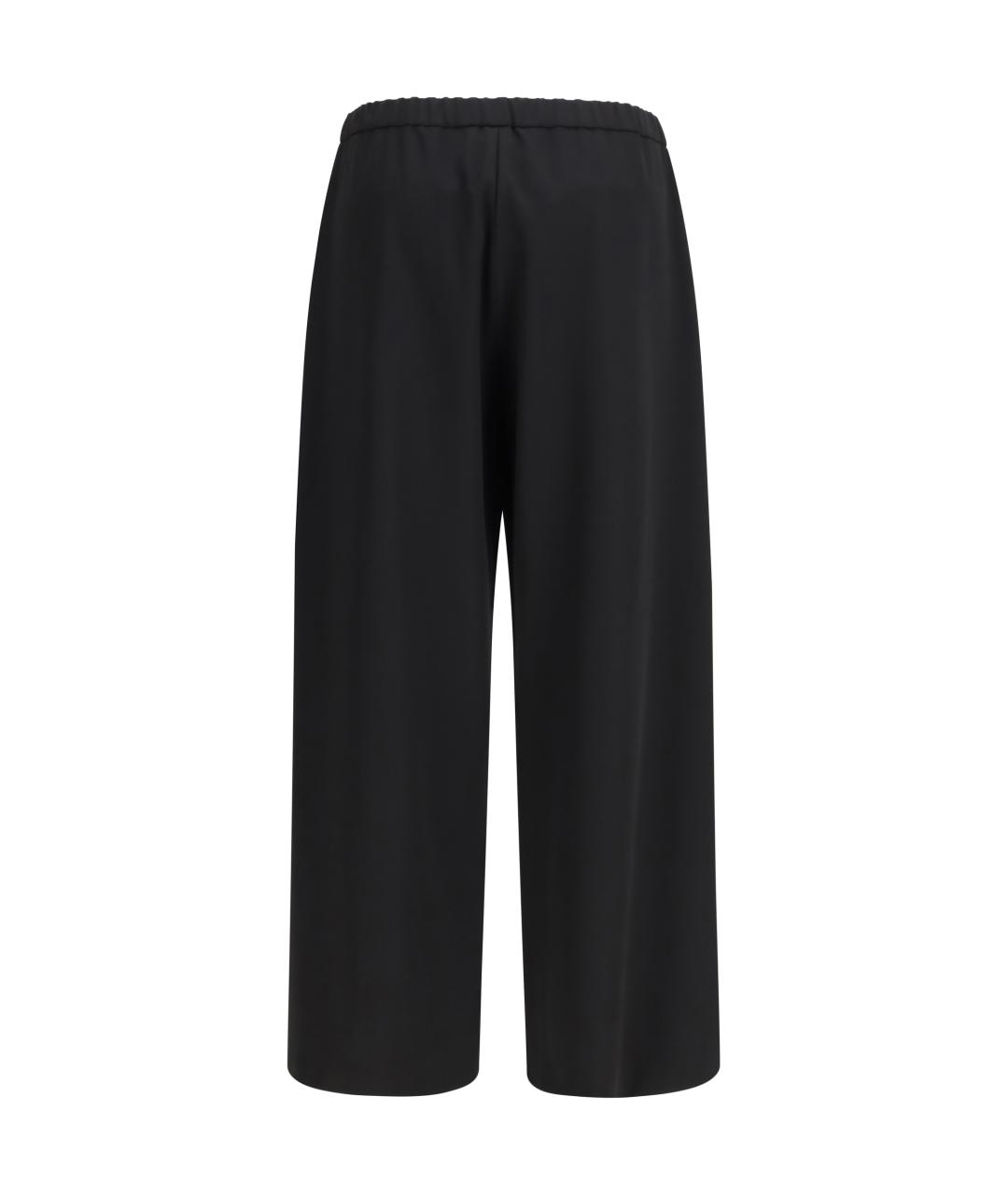 'S MAX MARA Черные шерстяные прямые брюки, фото 2