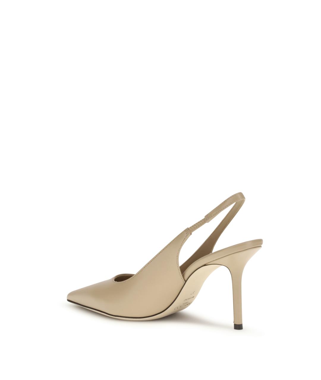 JIMMY CHOO Бежевые кожаные туфли, фото 3