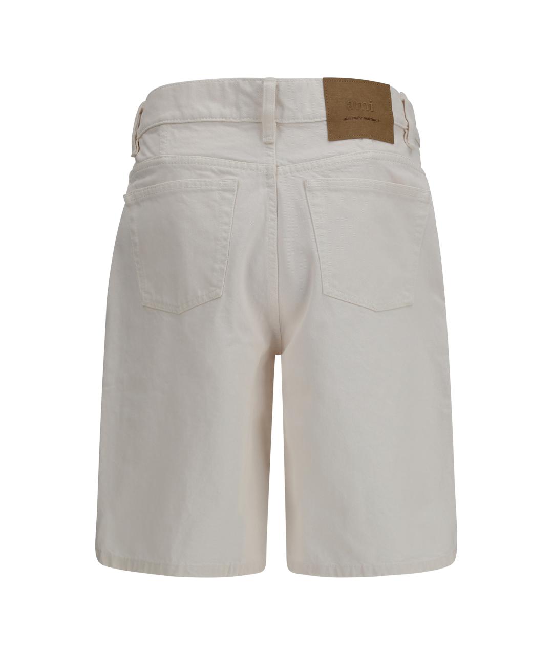 Ami Paris Белые хлопковые шорты, фото 2