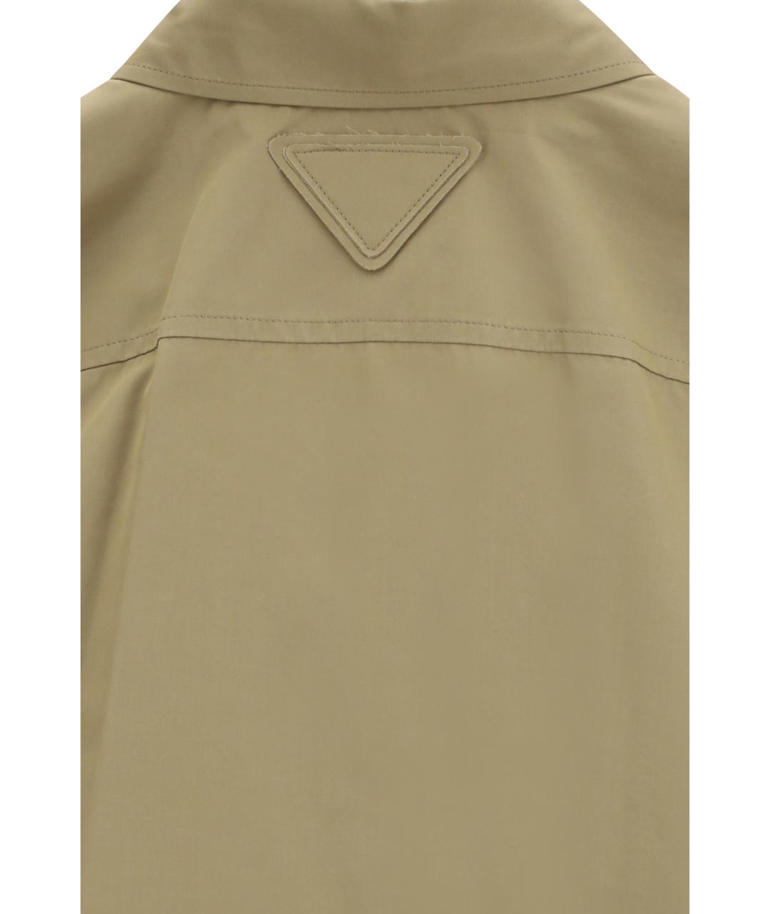 PRADA Бежевая хлопковая рубашка, фото 3