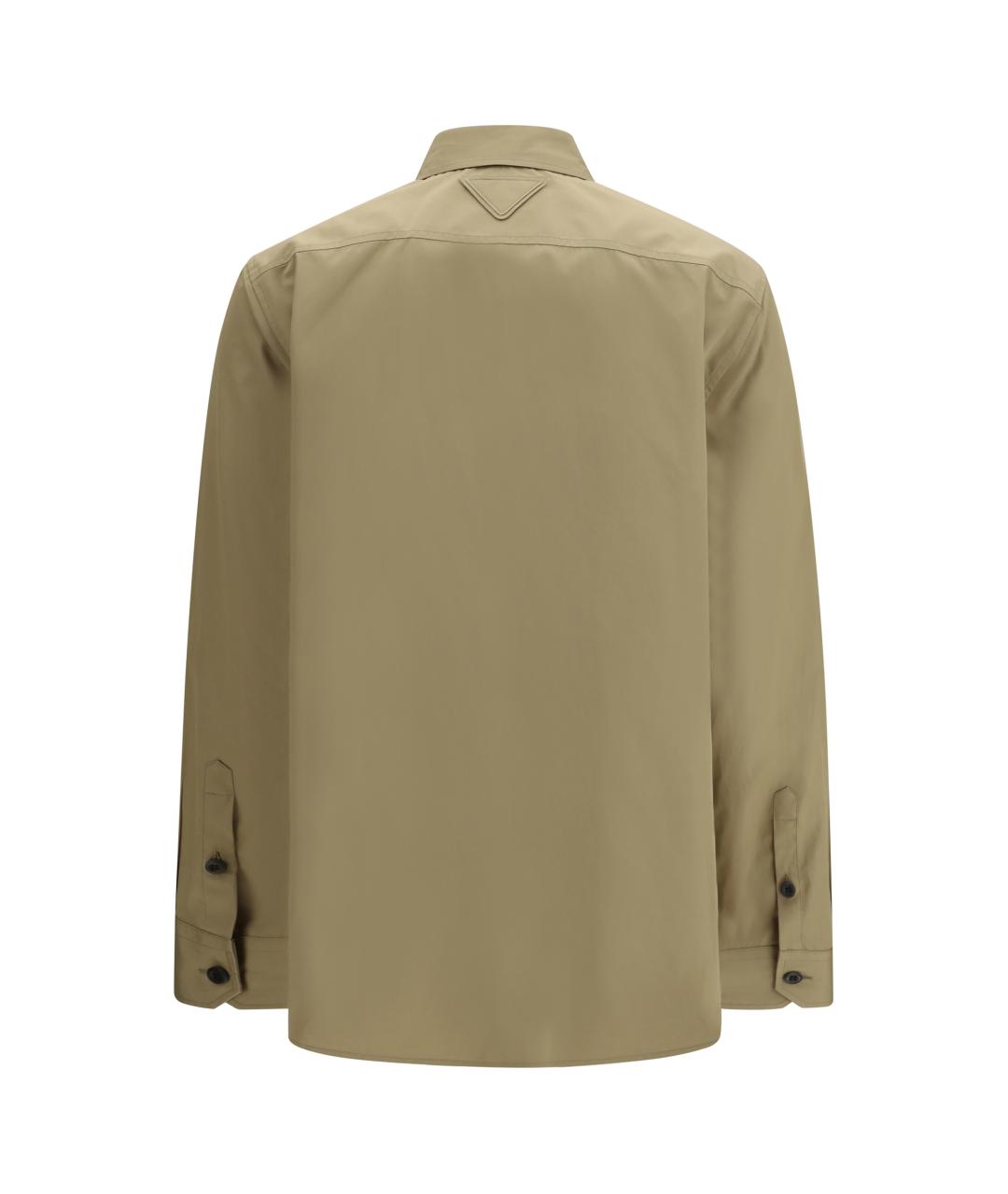 PRADA Бежевая хлопковая рубашка, фото 2