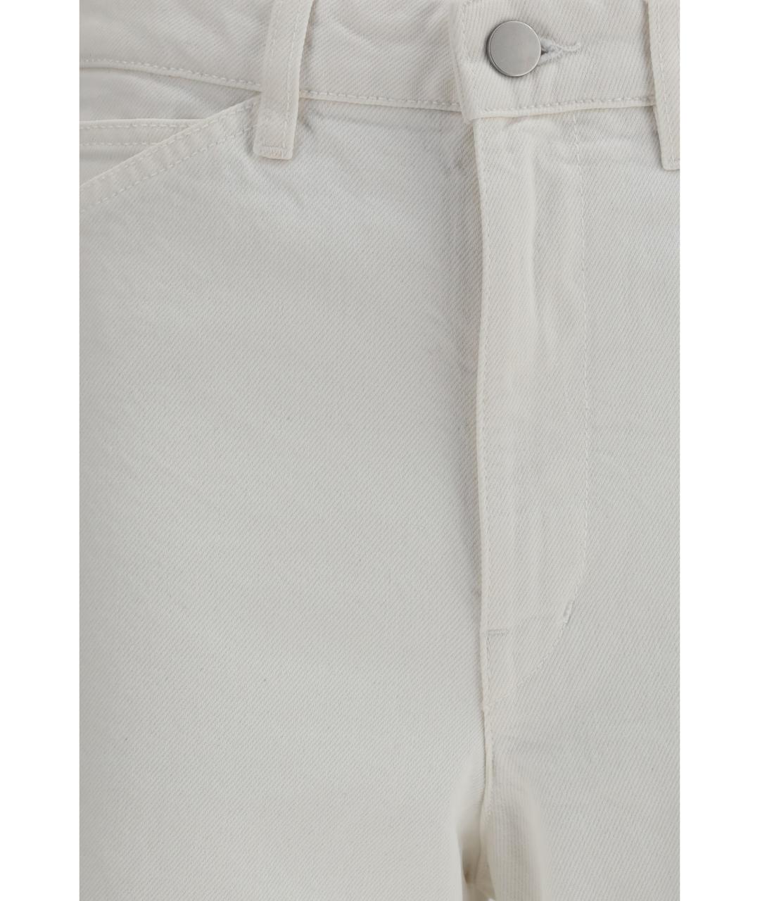 LEMAIRE Белые хлопковые прямые джинсы, фото 3