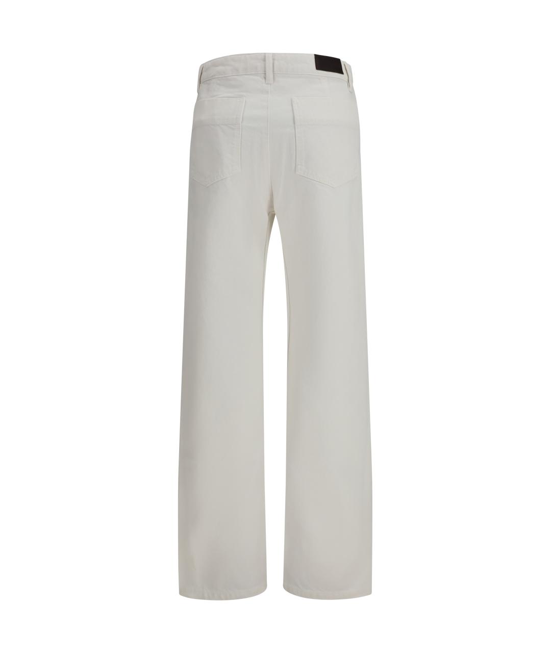 LEMAIRE Белые хлопковые прямые джинсы, фото 2