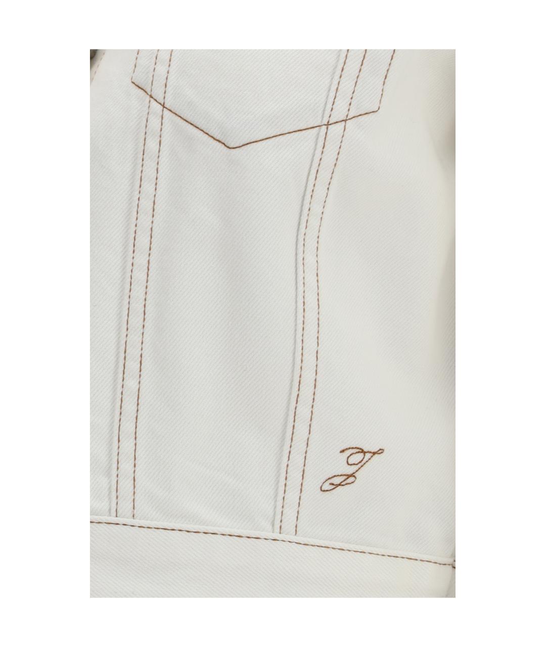 JACQUEMUS Белая хлопковая куртка, фото 3