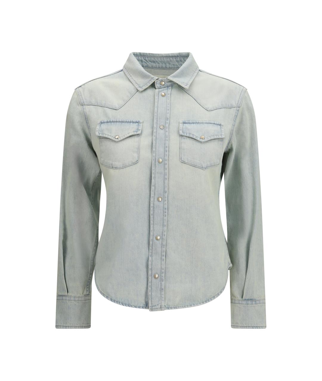 JACOB COHEN Голубая хлопковая рубашка, фото 1