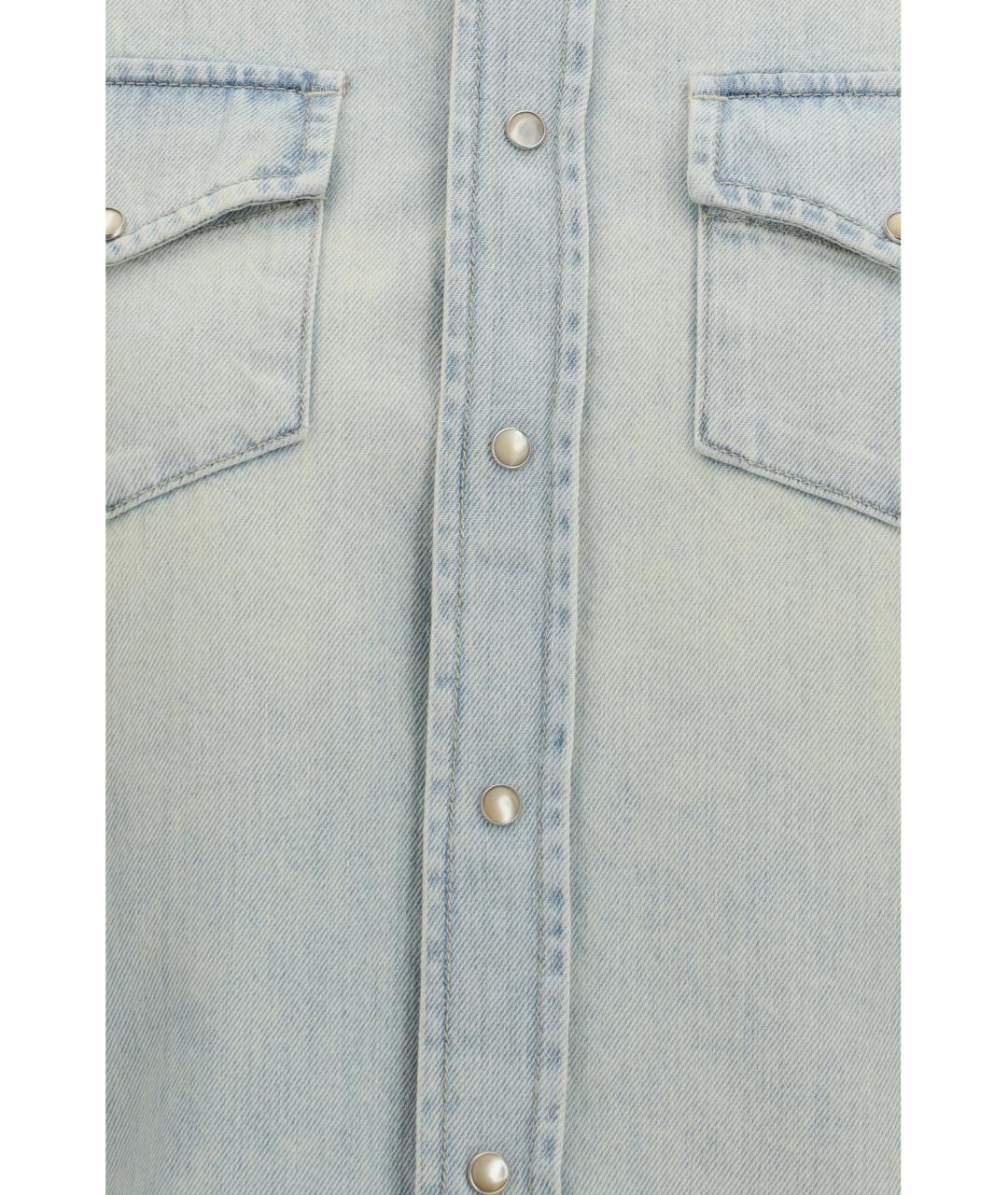 JACOB COHEN Голубая хлопковая рубашка, фото 3