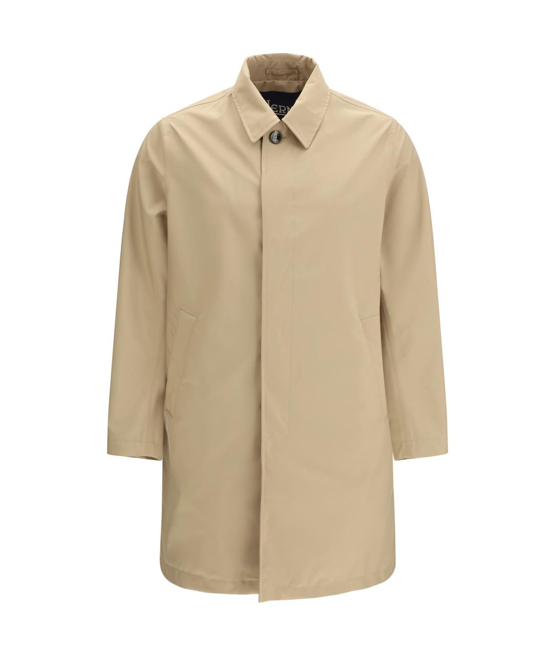 HERNO Бежевый полиэстеровый тренч / плащ, фото 1