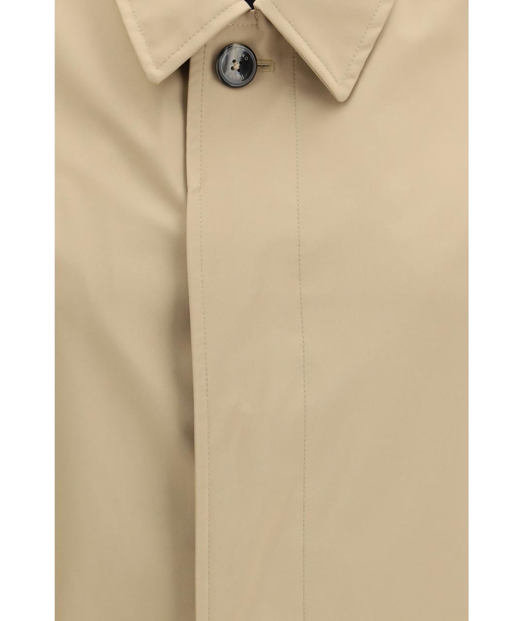 HERNO Бежевый полиэстеровый тренч / плащ, фото 3