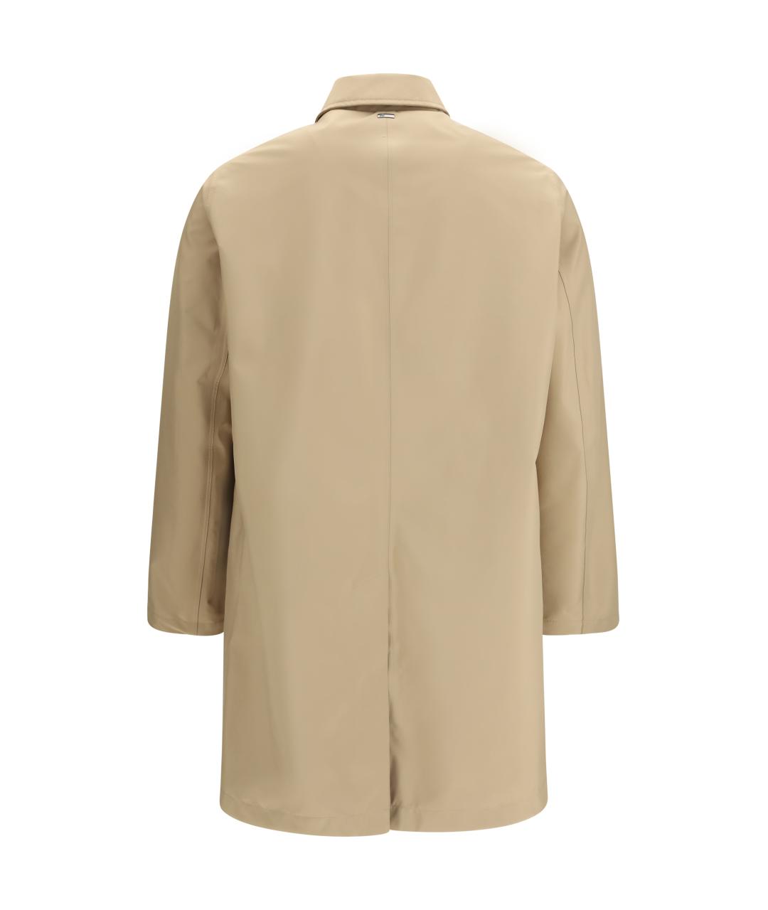 HERNO Бежевый полиэстеровый тренч / плащ, фото 2