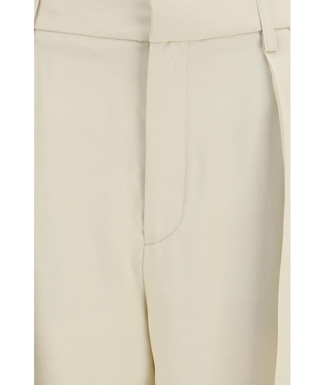 JACOB COHEN Бежевые вискозные прямые брюки, фото 3