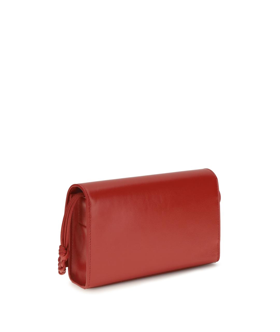 JIL SANDER Красная кожаная сумка через плечо, фото 3