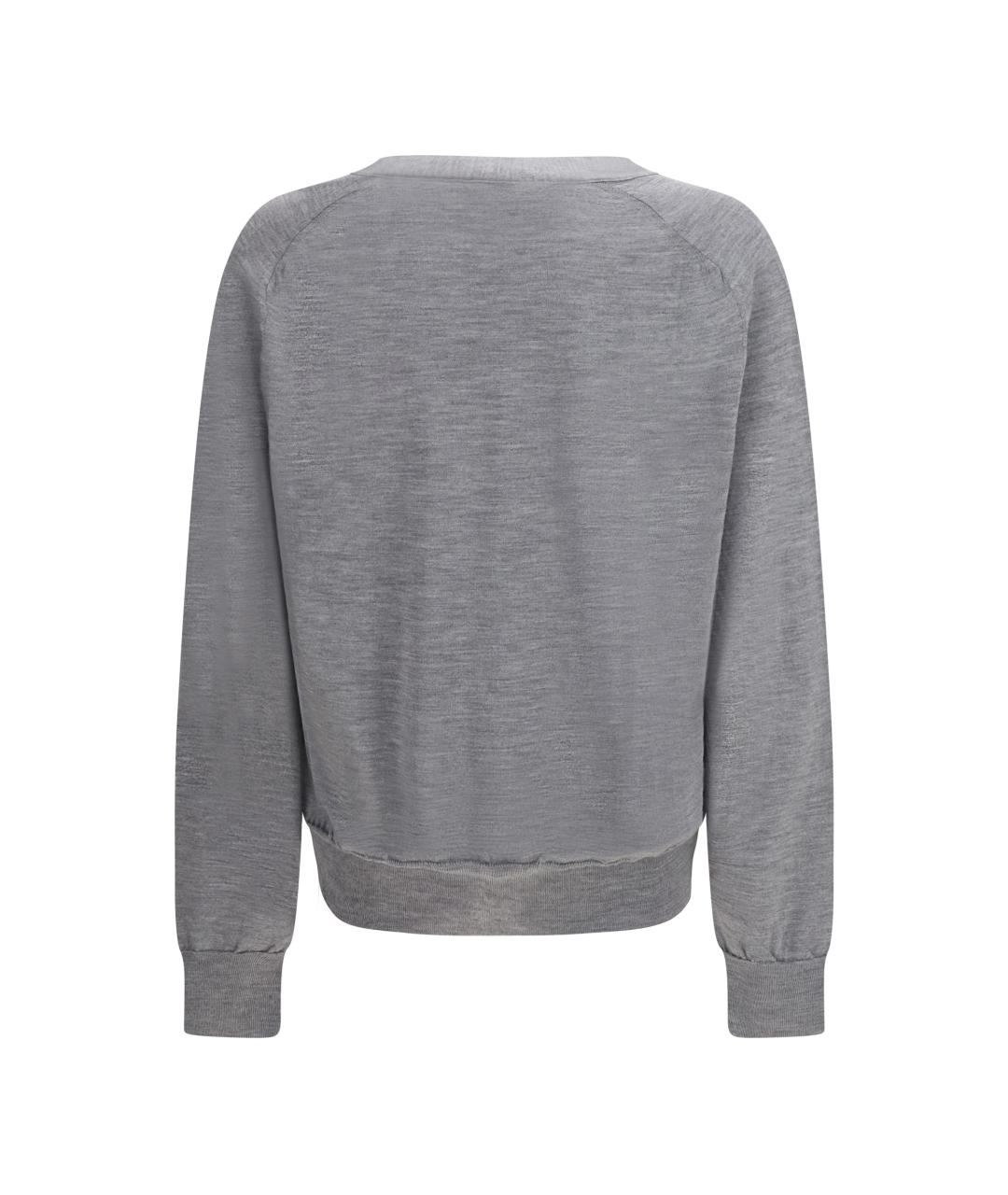 Ami Paris Серый шерстяной кардиган, фото 2