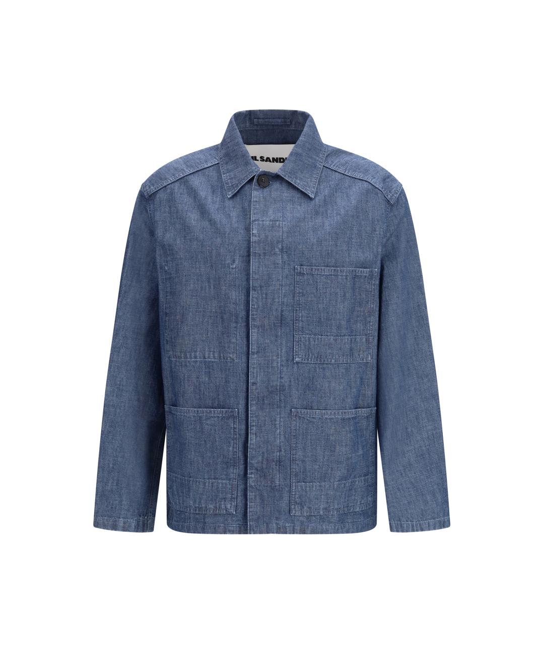 JIL SANDER Синяя хлопковая куртка, фото 1