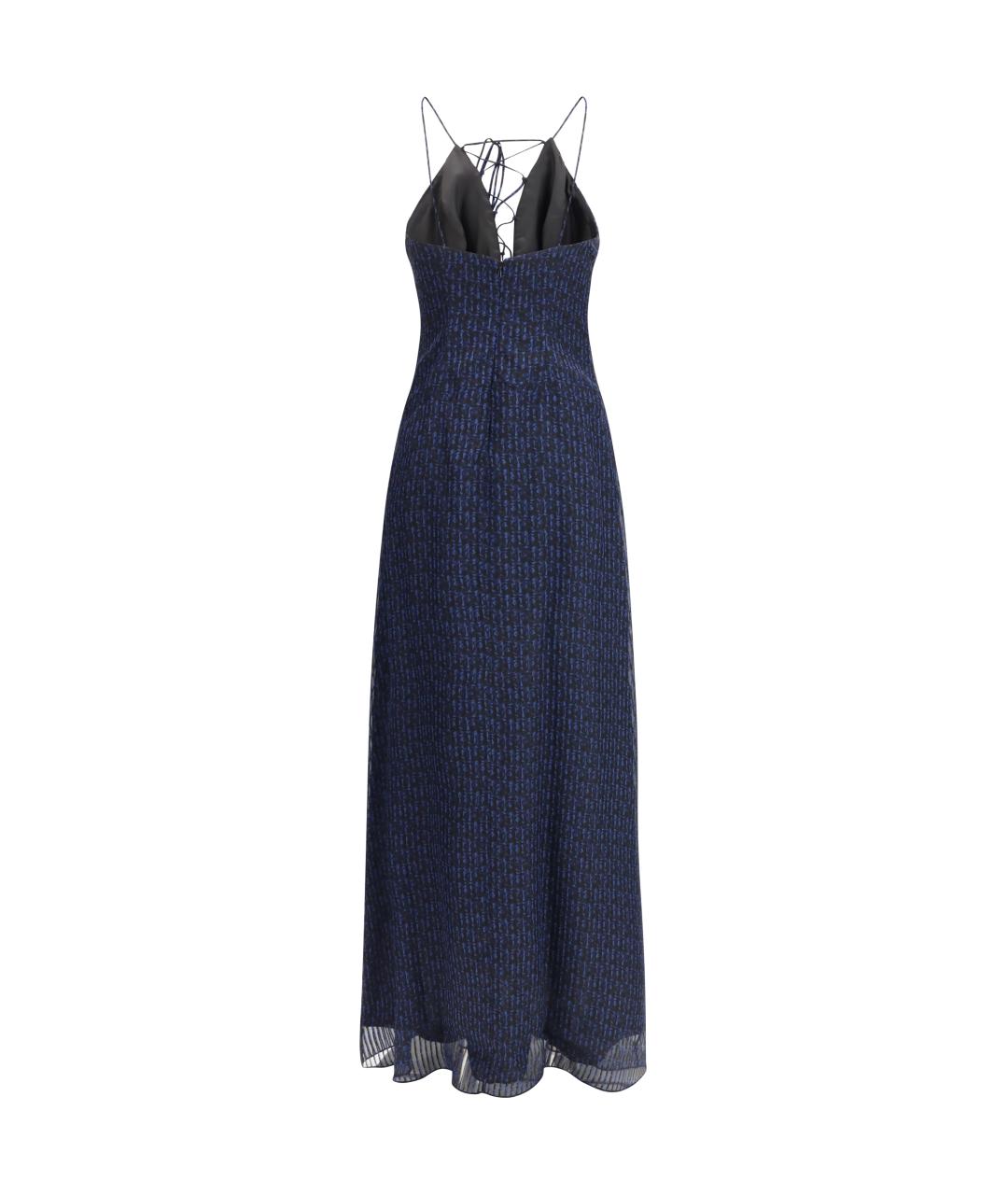 KRISTINA TI Синее шелковое повседневное платье, фото 2