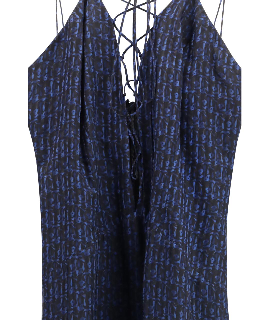 KRISTINA TI Синее шелковое повседневное платье, фото 3