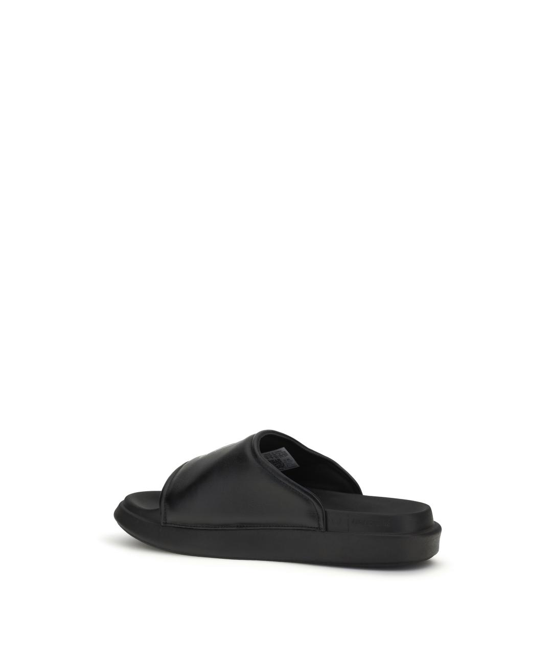 Y-3 Черные кожаные сандалии, фото 3