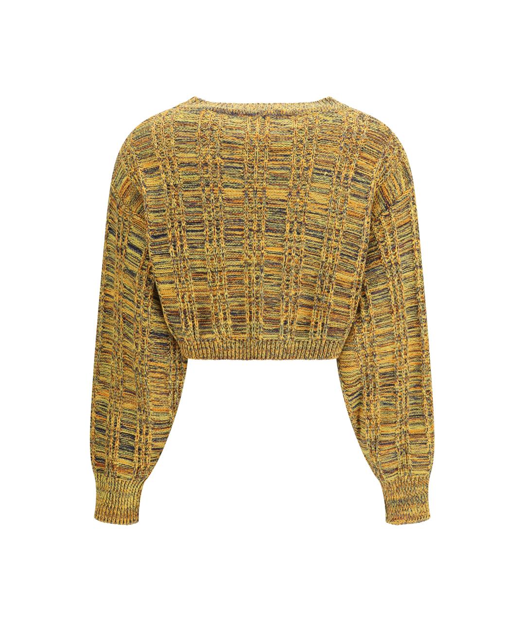 KRISTINA TI Желтый хлопковый джемпер / свитер, фото 2