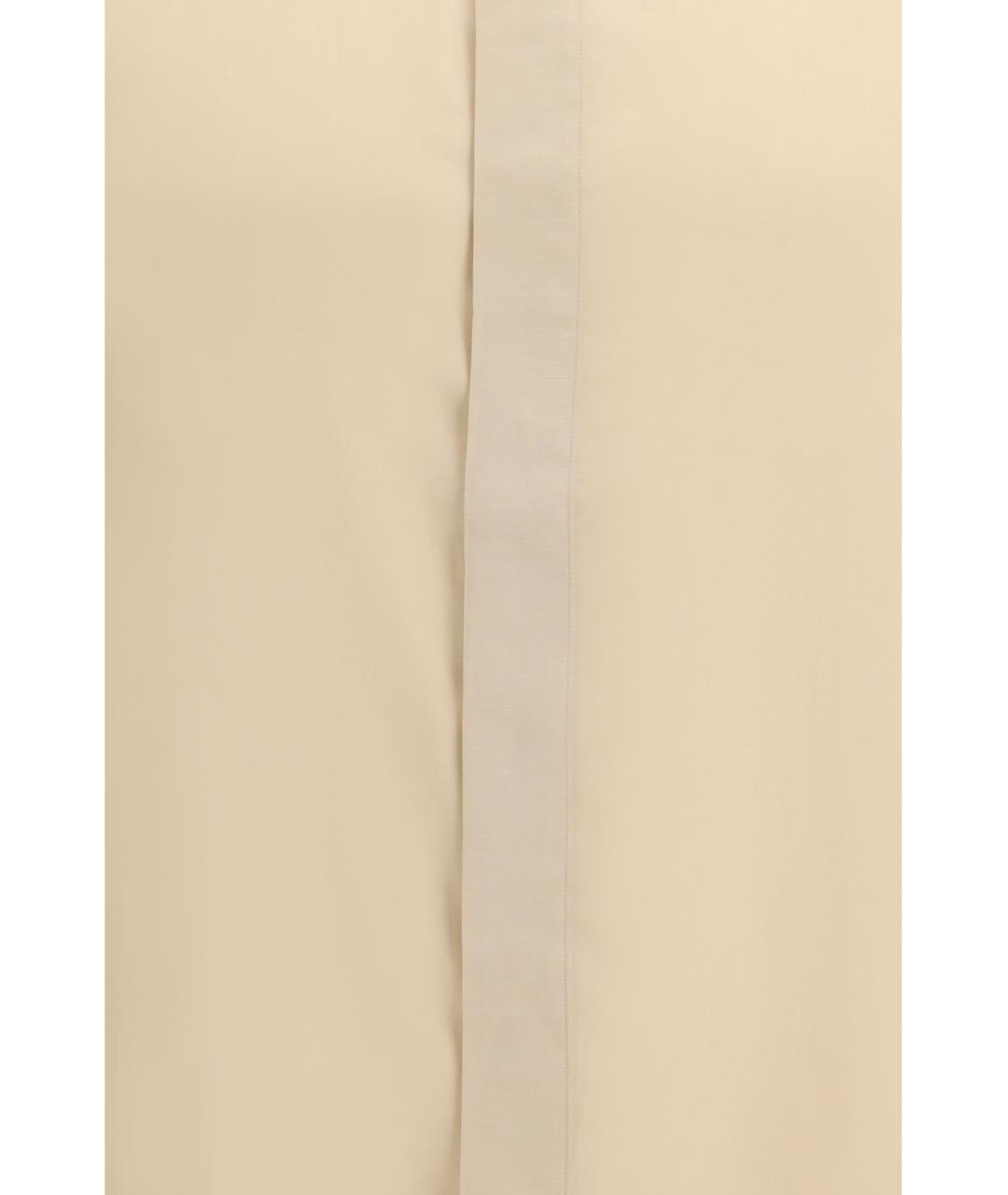 LARDINI Бежевая хлопко-лиоцелловая классическая рубашка, фото 3