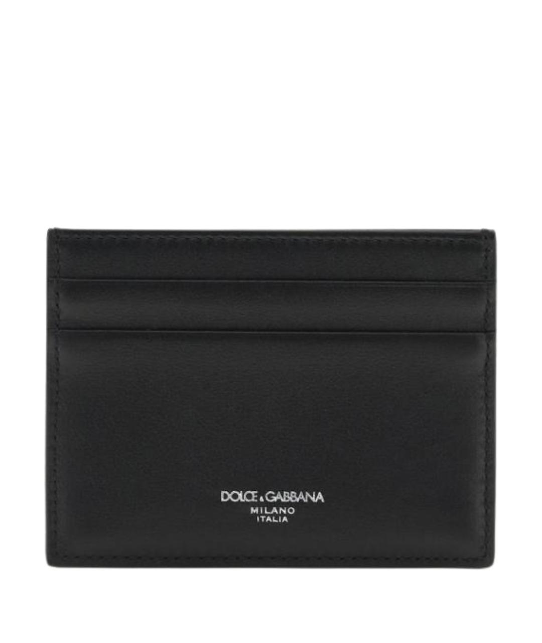 DOLCE&GABBANA Черный кожаный кардхолдер, фото 1