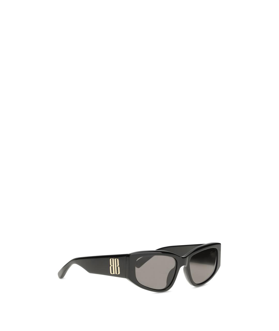 BALENCIAGA Черные пластиковые солнцезащитные очки, фото 2