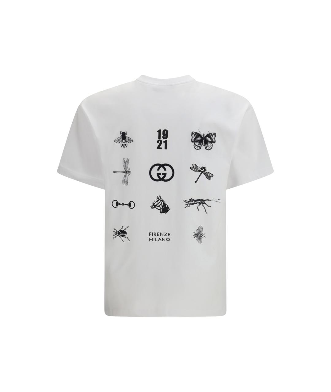 GUCCI Белая хлопковая футболка, фото 2