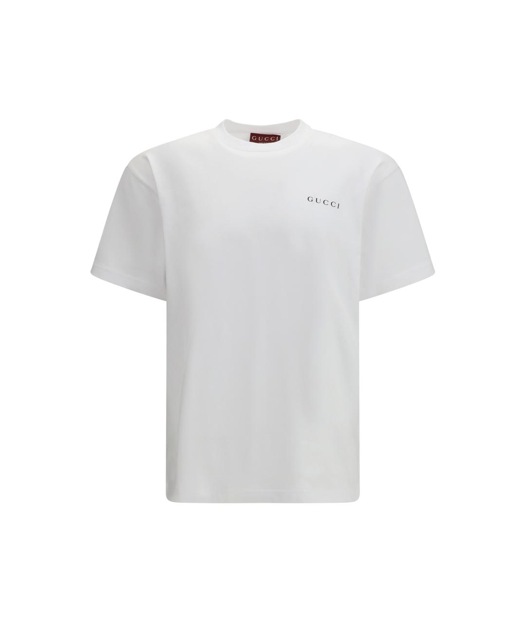 GUCCI Белая хлопковая футболка, фото 1