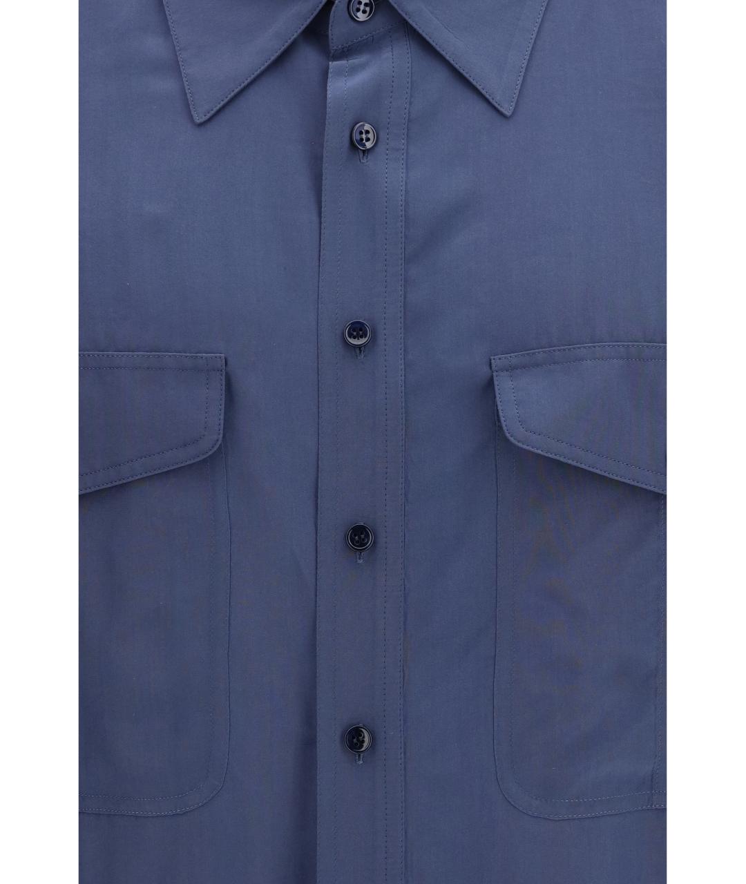SAINT LAURENT Синяя кэжуал рубашка, фото 3