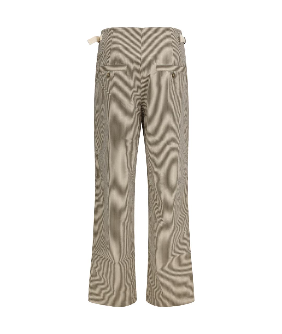 ISABEL MARANT ETOILE Бежевые хлопковые прямые брюки, фото 2