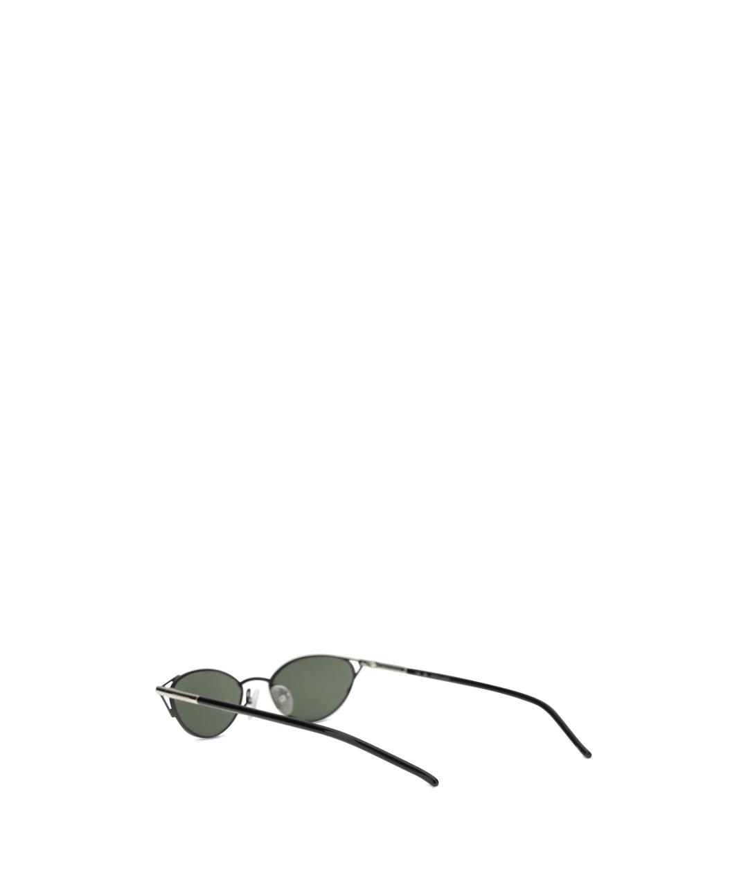 ALEXANDER MCQUEEN Черные металлические солнцезащитные очки, фото 3