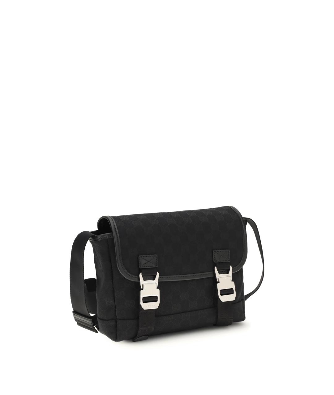 GUCCI Черная тканевая сумка на плечо, фото 2