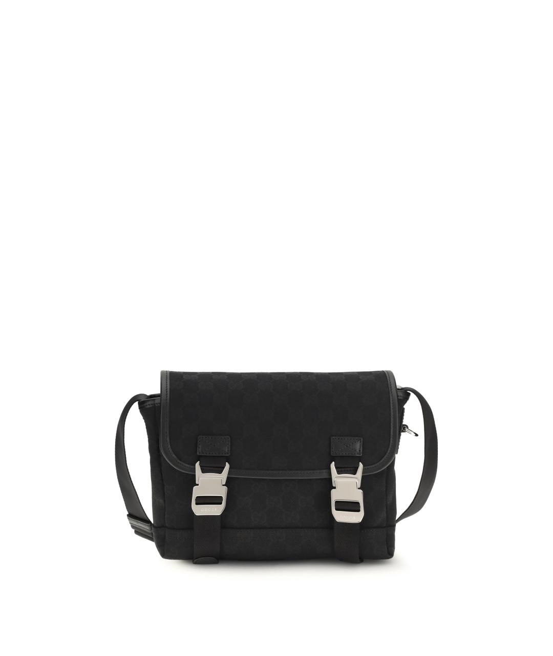 GUCCI Черная тканевая сумка на плечо, фото 1