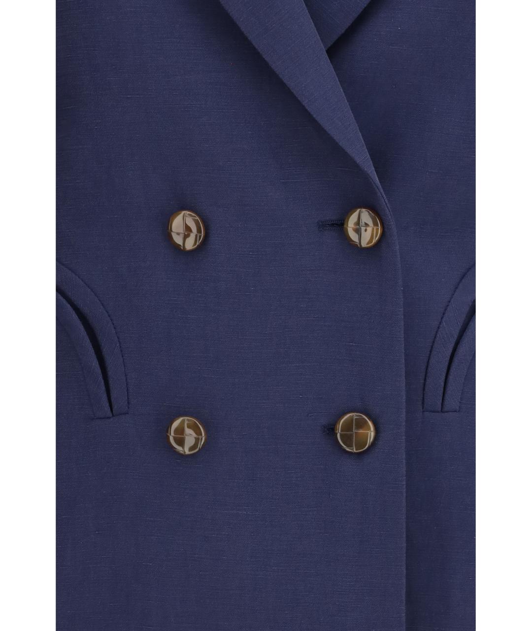 BLAZE MILANO Темно-синий льняной жакет/пиджак, фото 3