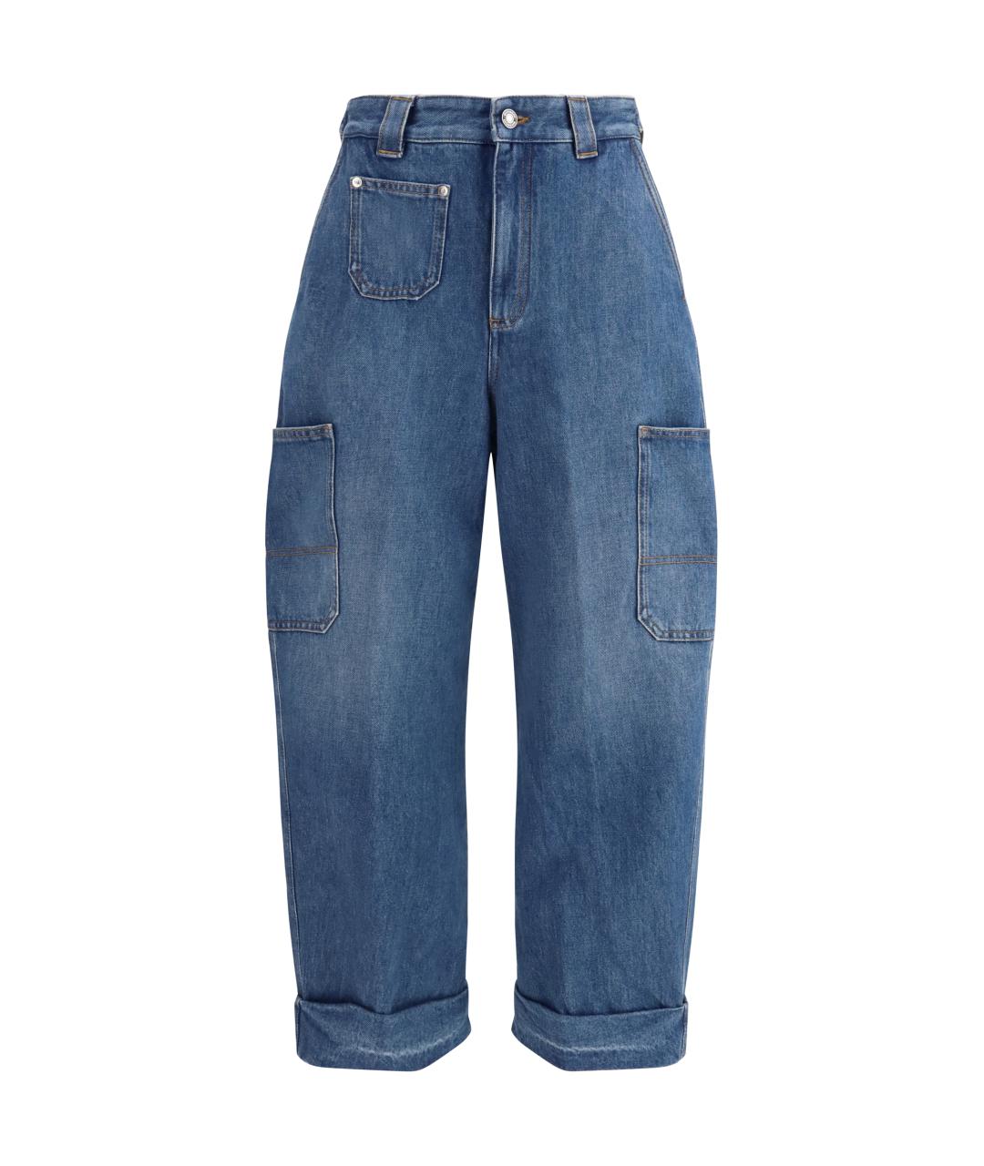 GIVENCHY Синие хлопковые прямые джинсы, фото 1