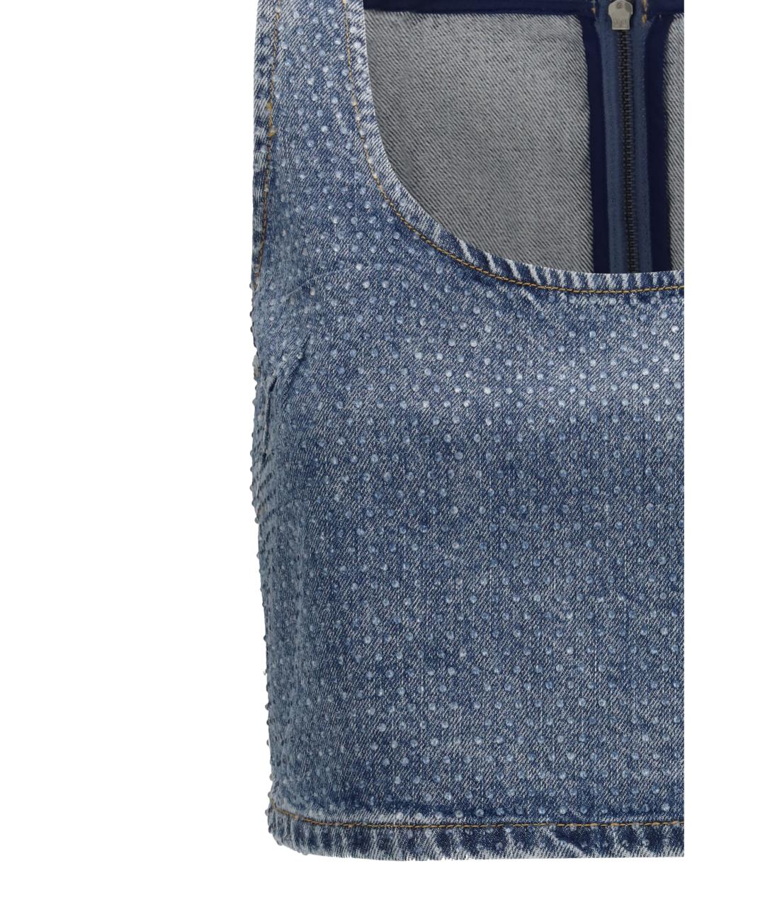 SELF-PORTRAIT Синяя хлопковая майка, фото 3