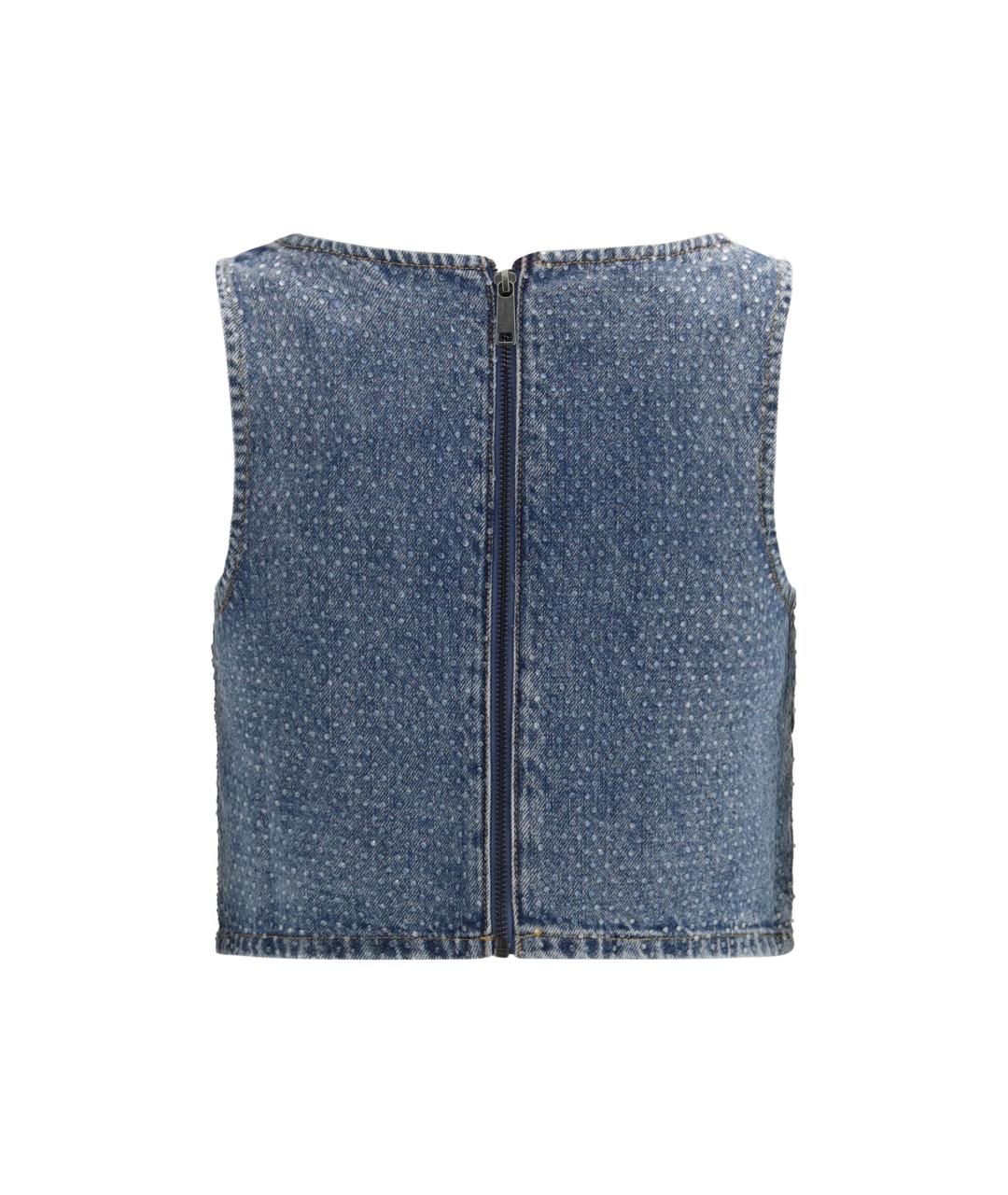 SELF-PORTRAIT Синяя хлопковая майка, фото 2