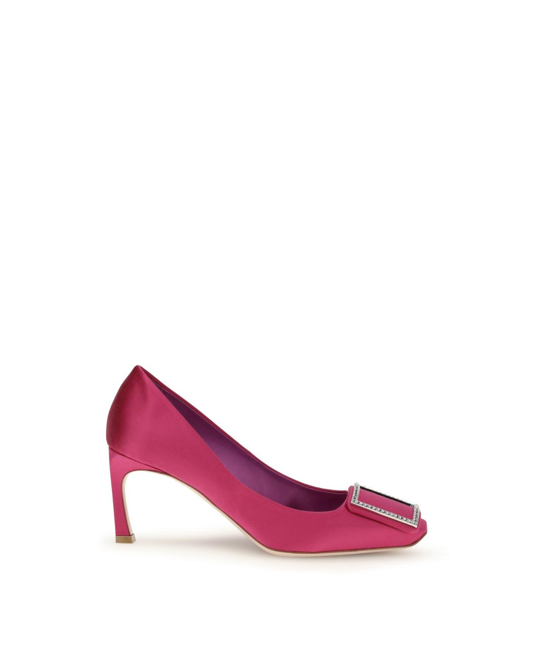 ROGER VIVIER Фуксия текстильные туфли, фото 5